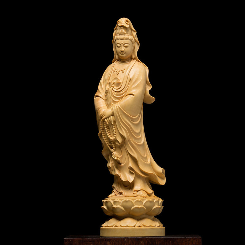 Statue de Bouddha Petite Feuille Boxwood