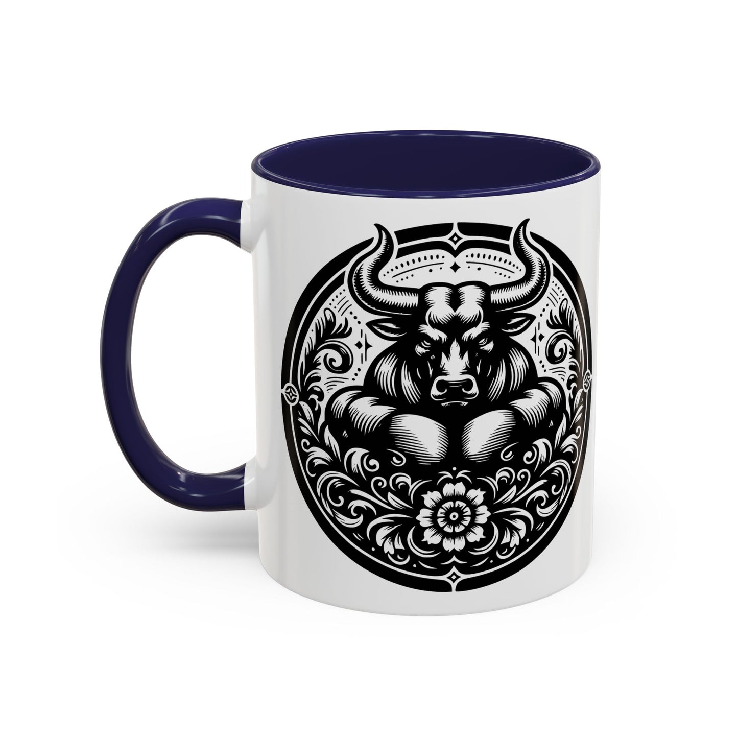 Bull-Themed Accent Coffee Mug for Animal Lovers, Unique Gift for Birthdays, Farmhouse Decor, Coffee Lover's Mug, 11oz and 15oz Options