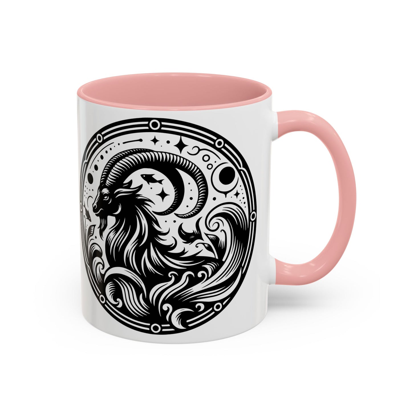 Astrological Black and White Accent Coffee Mug - Zodiac Sign, Horoscope Gift, Astrology Lovers, Unique Kitchen Decor, Cosmic Drinkware