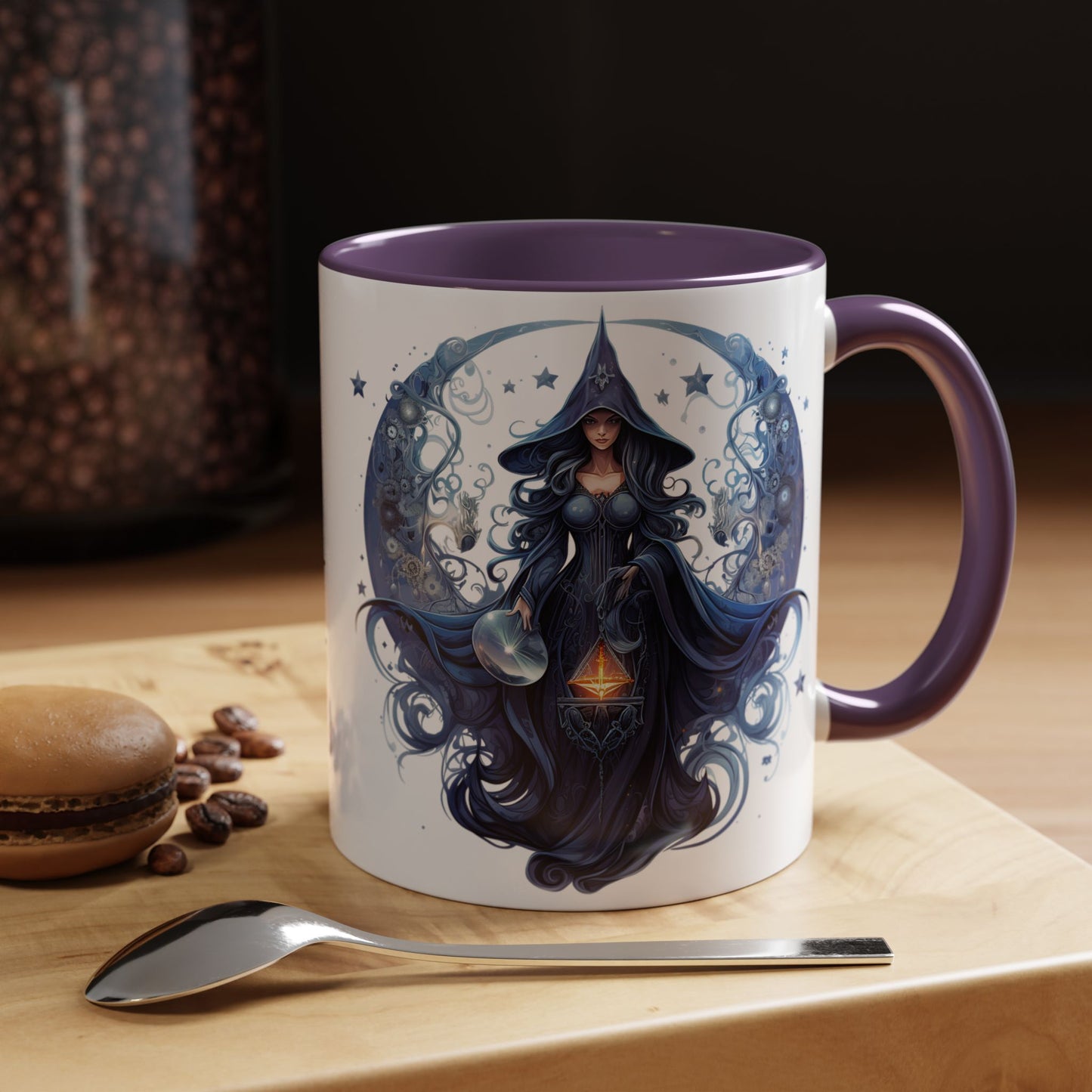 Enchanting Witch Coffee Mug - Mystic Art, Magical Decor, Astrology Gift, Unique Kitchenware, Celestial Drinkware