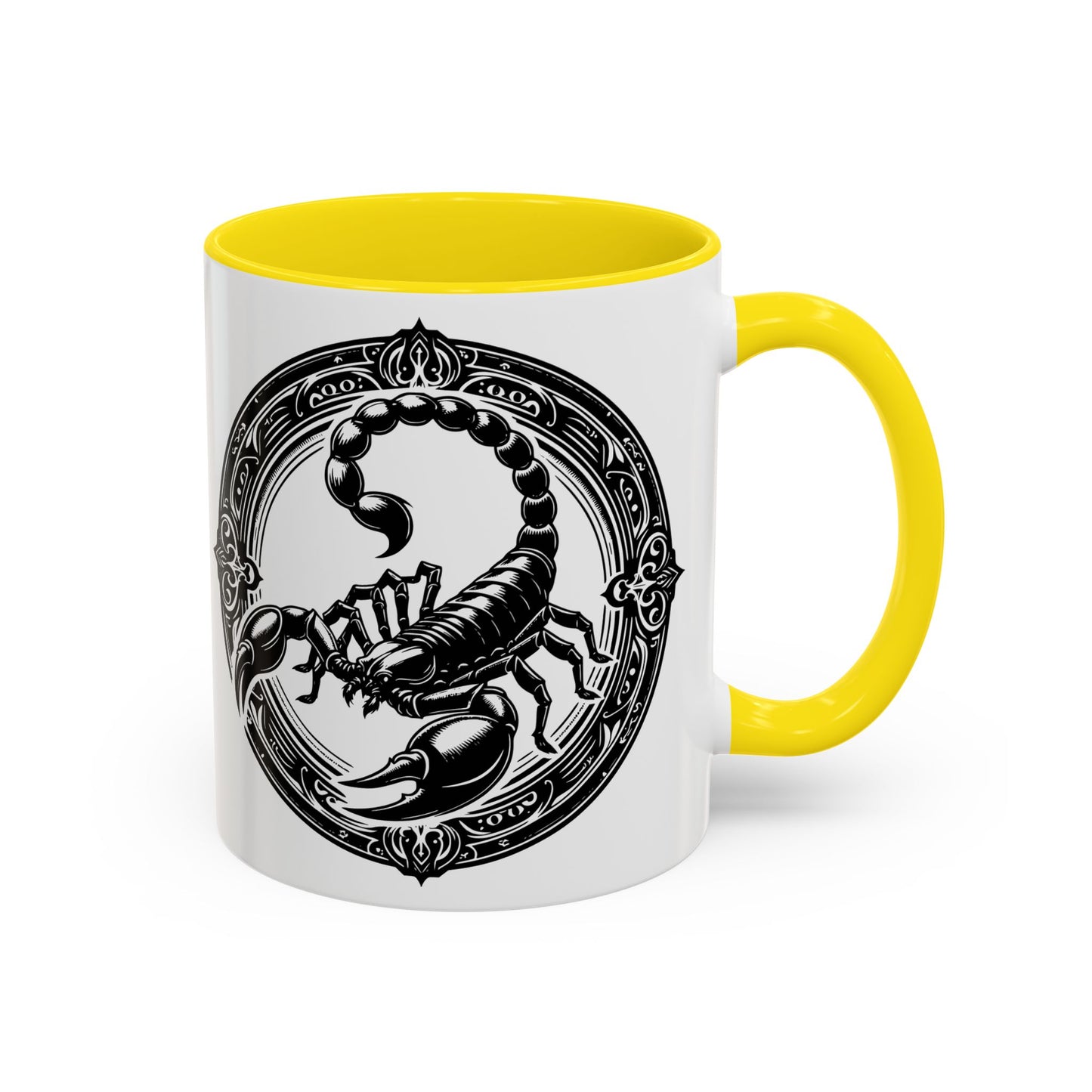 Scorpio Accent Coffee Mug - Personalized Gift, Zodiac Decor, Astrology Lover's Mug, Black and White Design, Birthday Gift