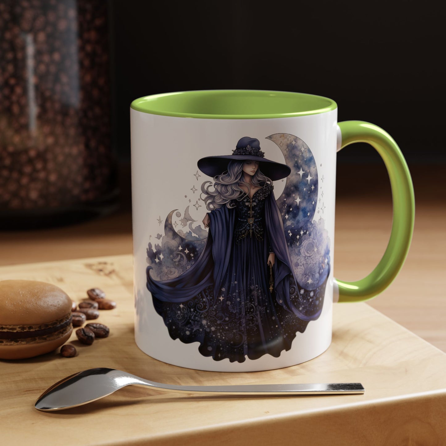 Mystical Sorceress Coffee Mug, Celestial Mug, Witch Coffee Cup, Astrology Drinkware, Enchanted Gift, Moon Phase Mug