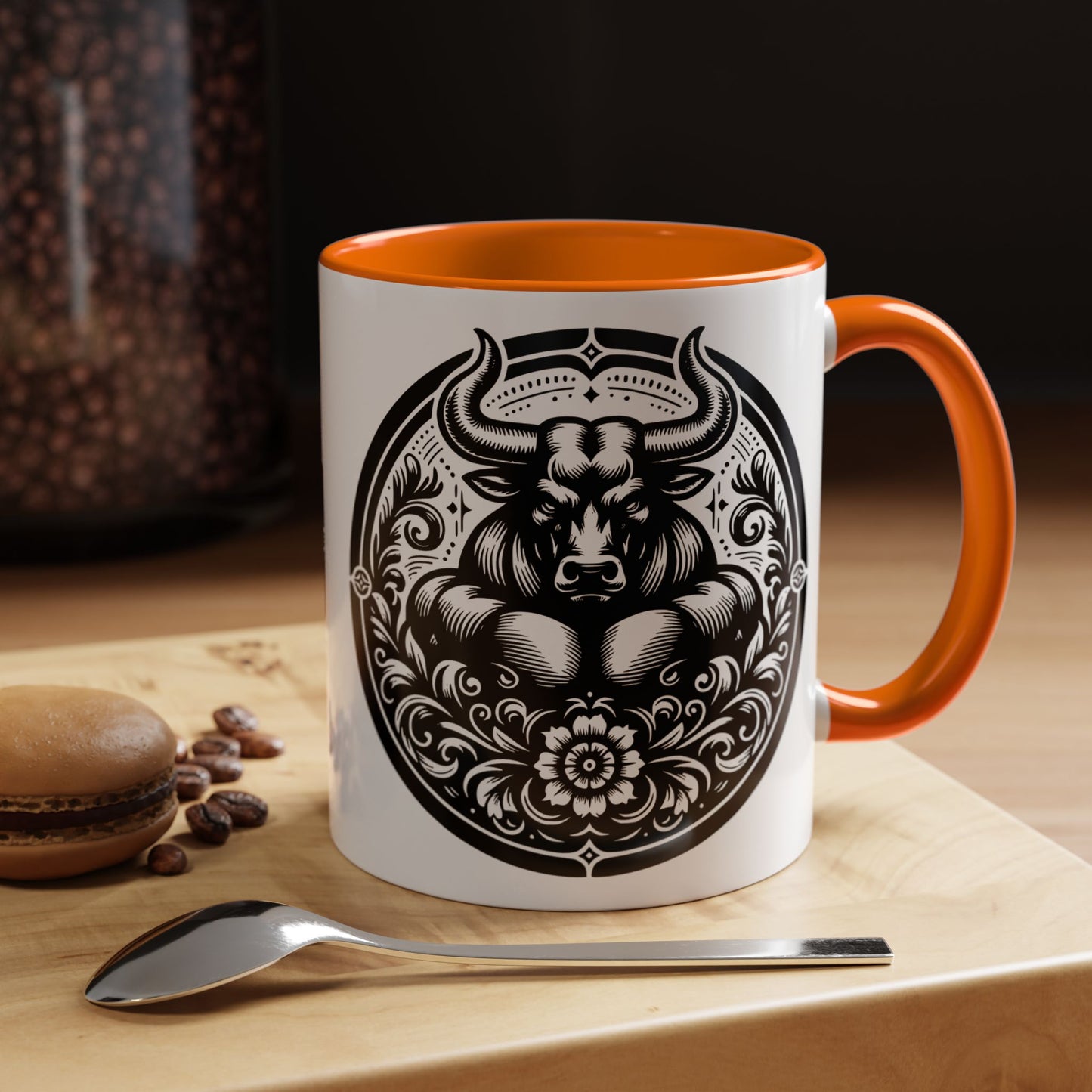 Bull-Themed Accent Coffee Mug for Animal Lovers, Unique Gift for Birthdays, Farmhouse Decor, Coffee Lover's Mug, 11oz and 15oz Options