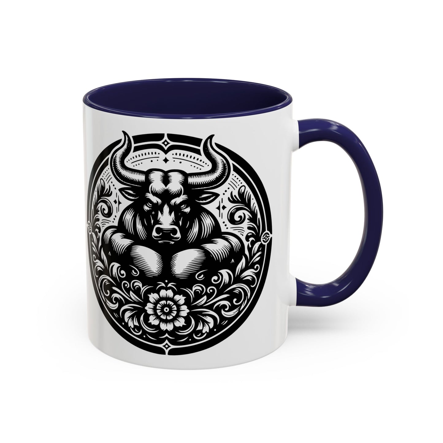 Bull-Themed Accent Coffee Mug for Animal Lovers, Unique Gift for Birthdays, Farmhouse Decor, Coffee Lover's Mug, 11oz and 15oz Options