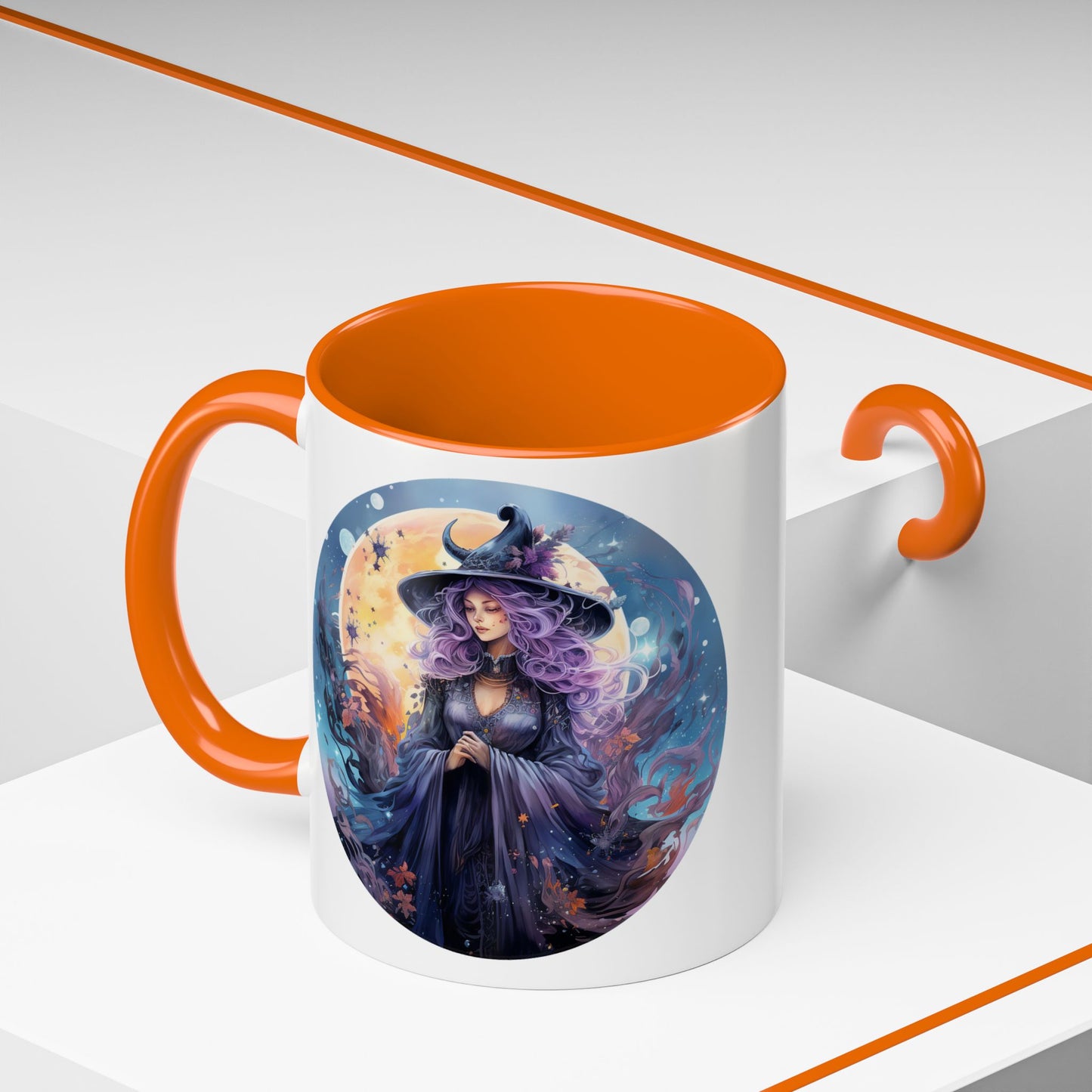Mystical Witch Coffee Mug, Enchanted Mug, Cute Witch Gift, Magic Drinkware, Celestial Kitchen Decor, Unique Witchy Present