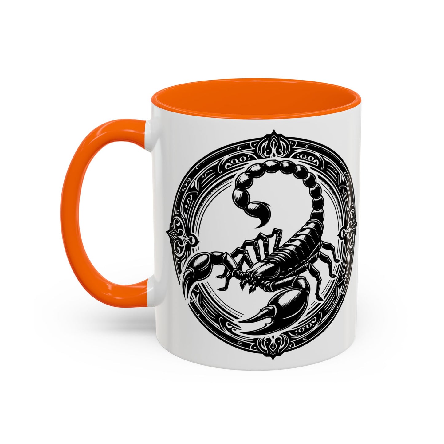 Scorpio Accent Coffee Mug - Personalized Gift, Zodiac Decor, Astrology Lover's Mug, Black and White Design, Birthday Gift