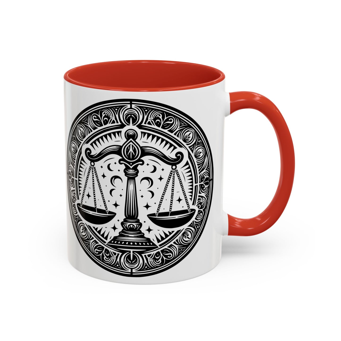 Justice Scale Accent Coffee Mug - Perfect Gift for Lawyers, Graduations, Law School, Legal Professionals, Motivational Decor