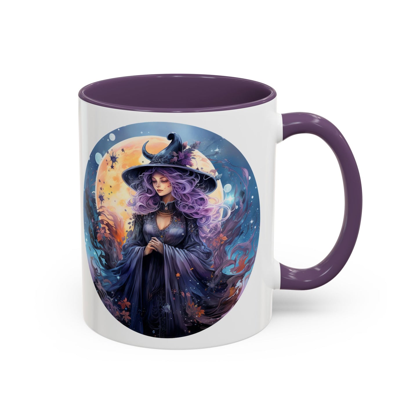 Mystical Witch Coffee Mug, Enchanted Mug, Cute Witch Gift, Magic Drinkware, Celestial Kitchen Decor, Unique Witchy Present
