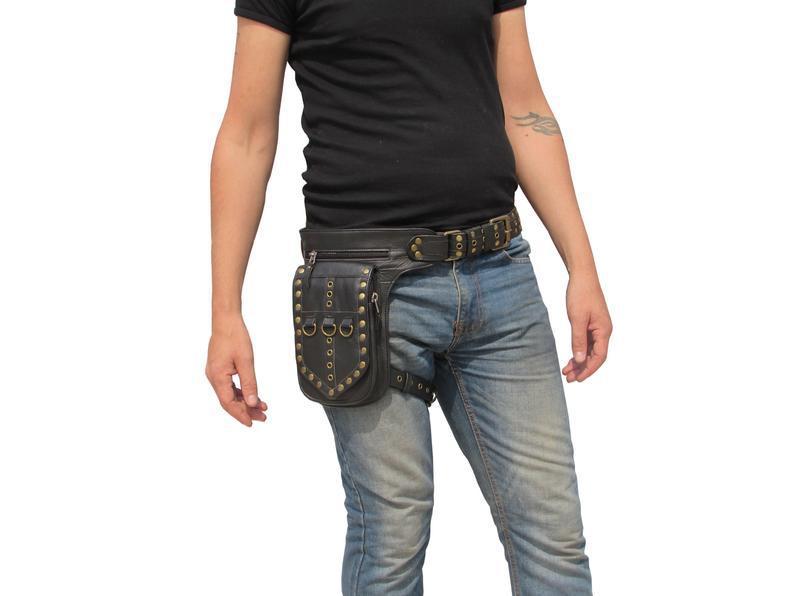 Médiévale Punk Européen Et Américain Rétro Ceinture Satchel