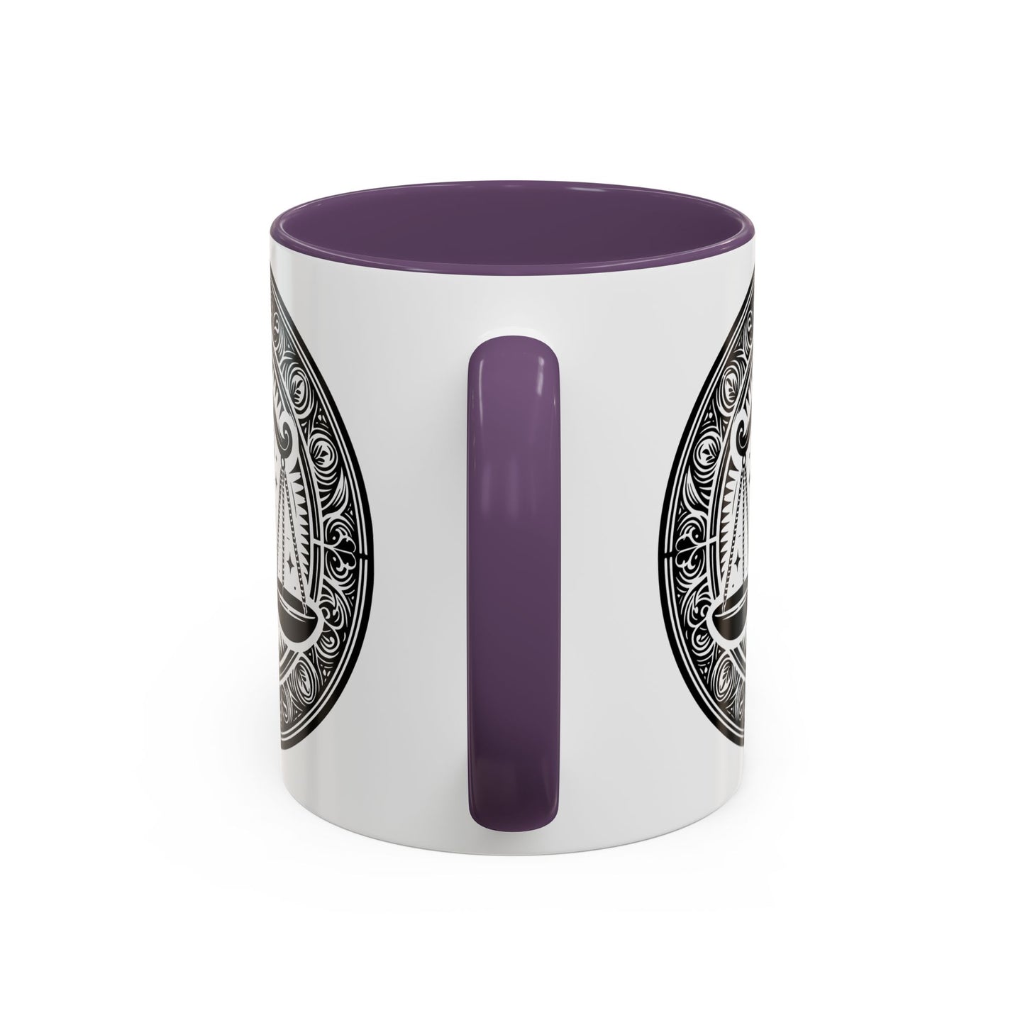 Justice Scale Accent Coffee Mug - Perfect Gift for Lawyers, Graduations, Law School, Legal Professionals, Motivational Decor