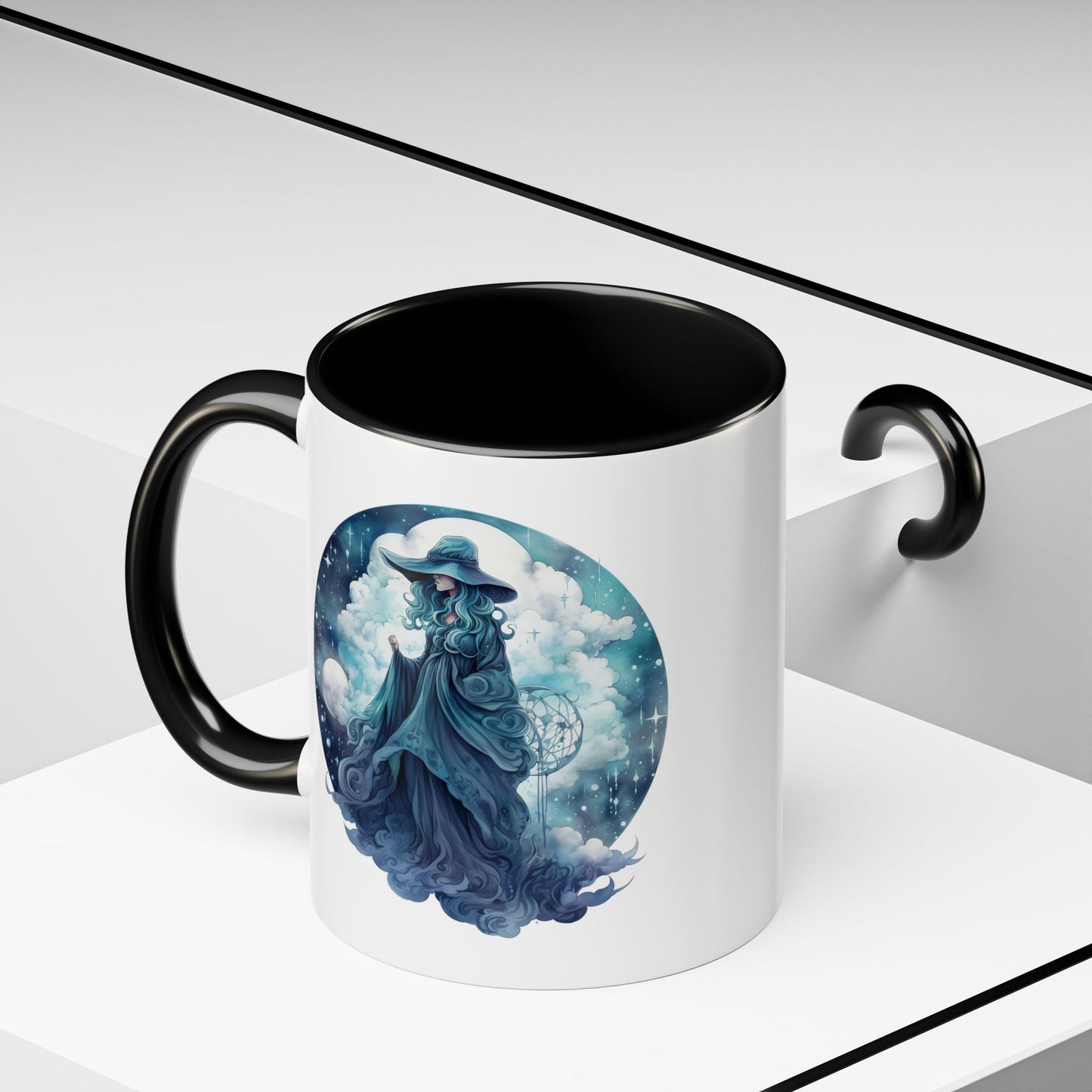 Celestial Dreamer Coffee Mug, Mystical Art Mug, Witchy Coffee Cup, Unique Gift for Her, Fantasy Mug, Astrology Theme