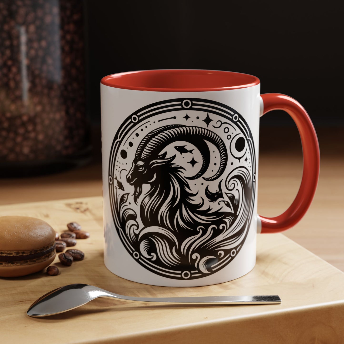 Astrological Black and White Accent Coffee Mug - Zodiac Sign, Horoscope Gift, Astrology Lovers, Unique Kitchen Decor, Cosmic Drinkware
