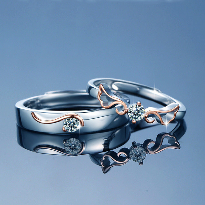 Aile d'ange Couple Anneau