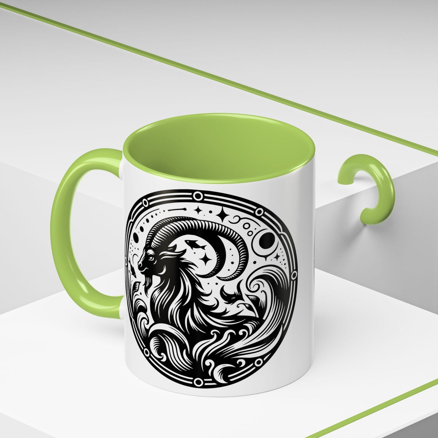 Astrological Black and White Accent Coffee Mug - Zodiac Sign, Horoscope Gift, Astrology Lovers, Unique Kitchen Decor, Cosmic Drinkware