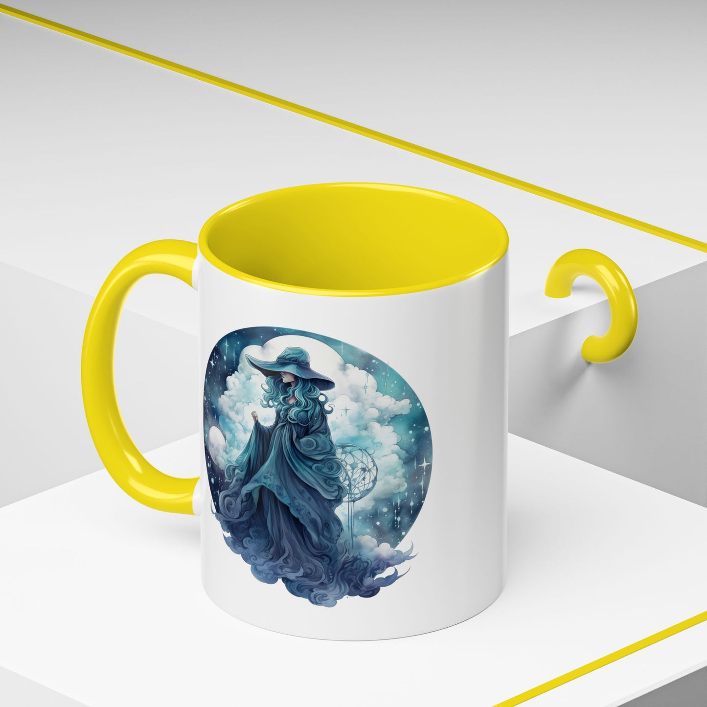 Celestial Dreamer Coffee Mug, Mystical Art Mug, Witchy Coffee Cup, Unique Gift for Her, Fantasy Mug, Astrology Theme