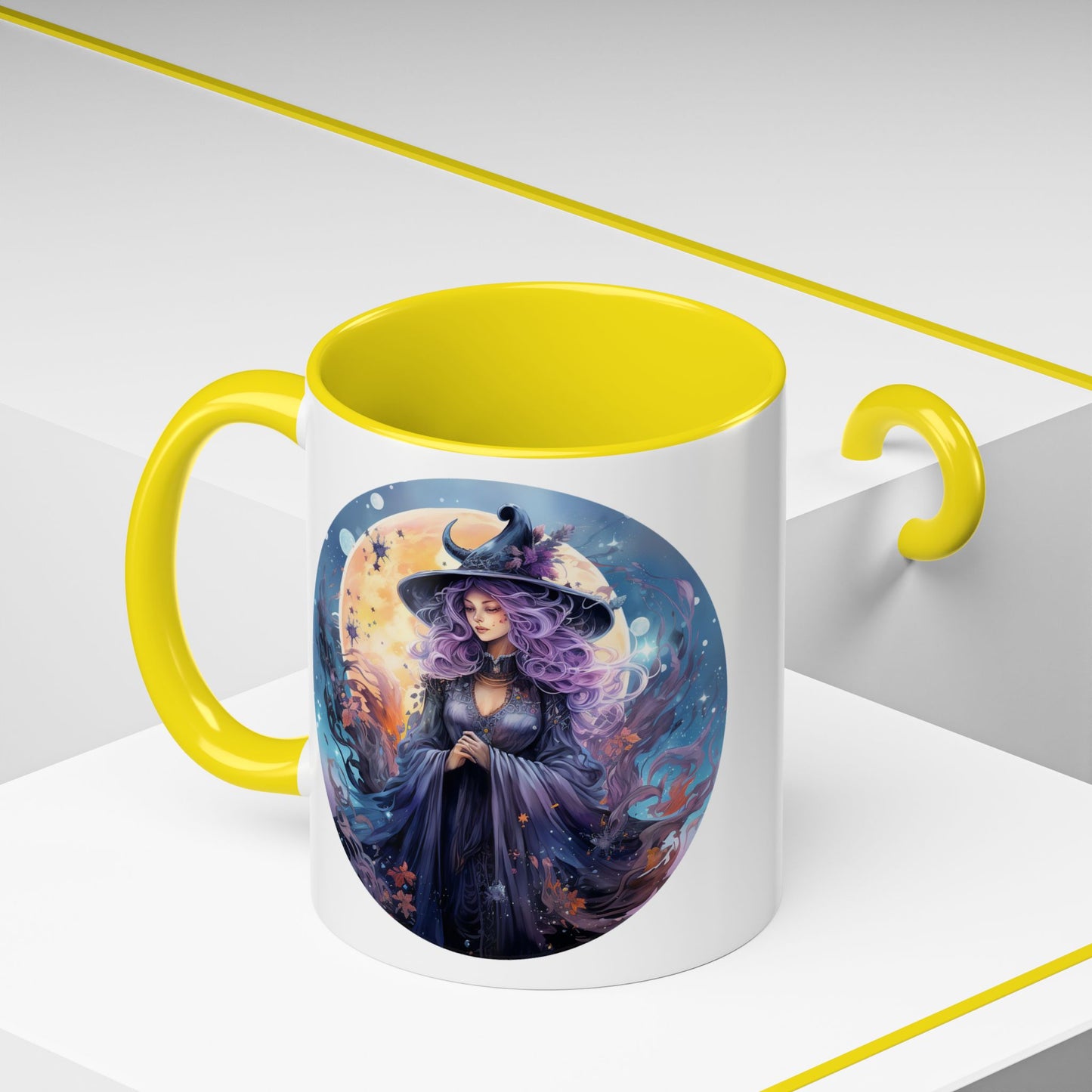 Mystical Witch Coffee Mug, Enchanted Mug, Cute Witch Gift, Magic Drinkware, Celestial Kitchen Decor, Unique Witchy Present