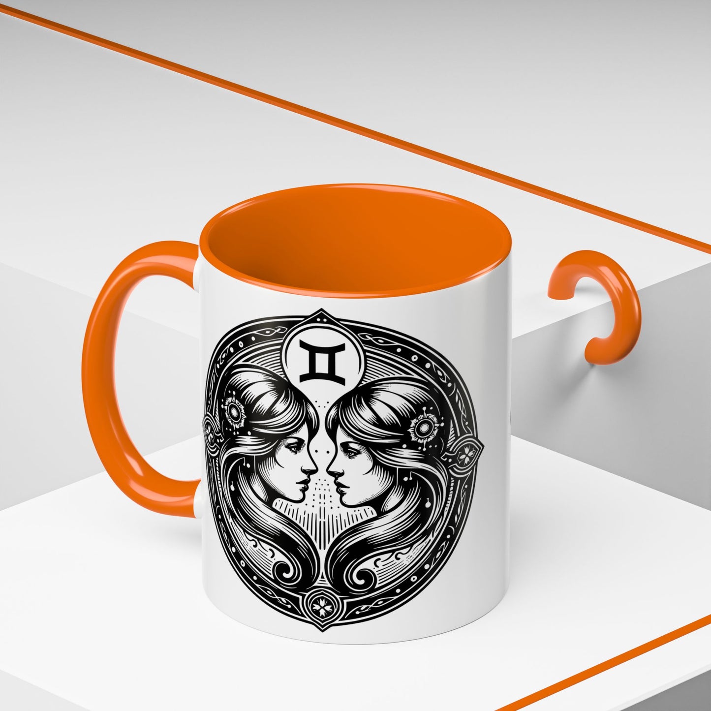 Zodiac Coffee Mug with Gemini Design, Astrology Gift Mug, Horoscope Coffee Cup, Unique Home Decor, Personalized Zodiac Mug