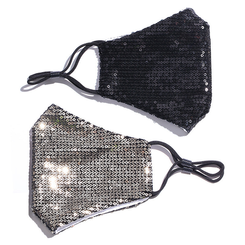 Paillettes coton masque