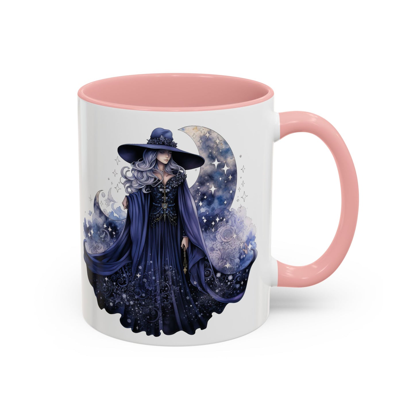 Mystical Sorceress Coffee Mug, Celestial Mug, Witch Coffee Cup, Astrology Drinkware, Enchanted Gift, Moon Phase Mug
