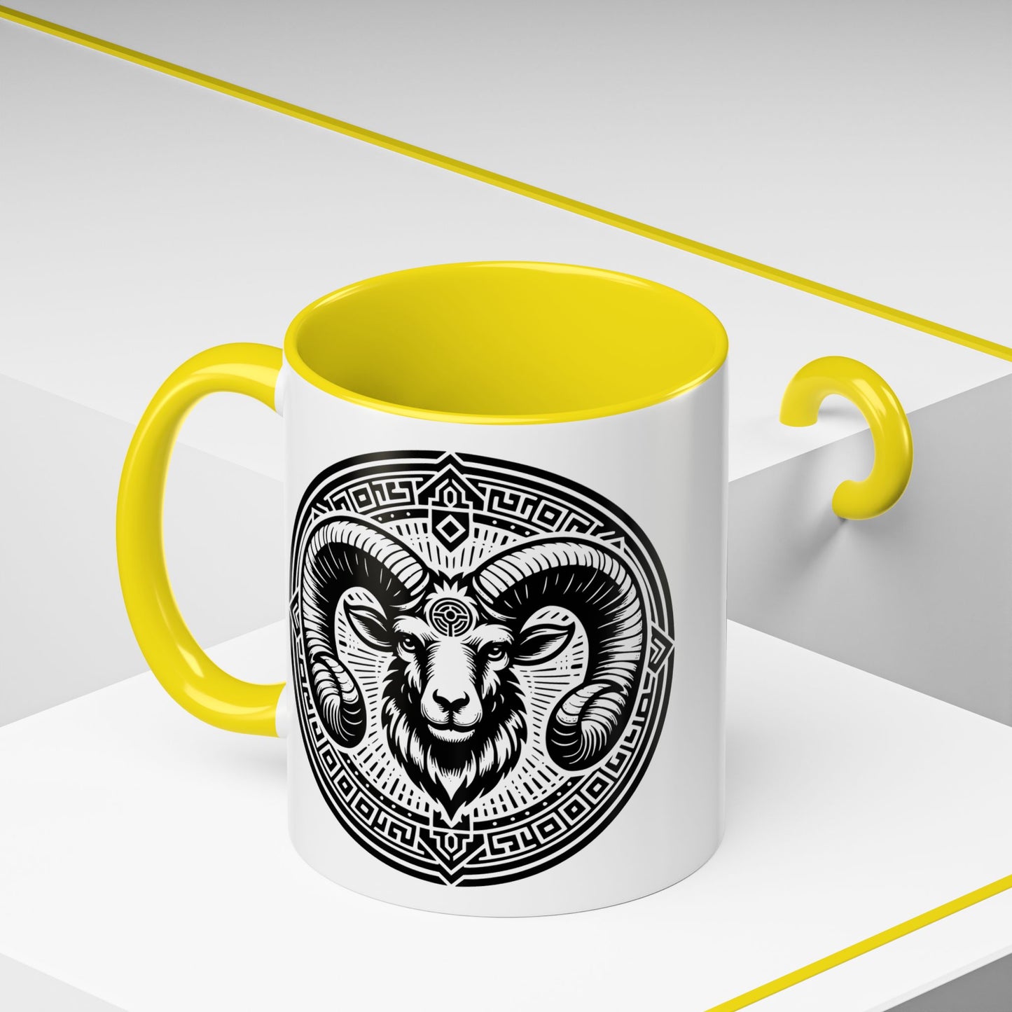 Bold Ram Accent Coffee Mug, Unique Gift for Animal Lovers, Perfect for Home, Office, Birthdays, or Holidays, 11/15oz
