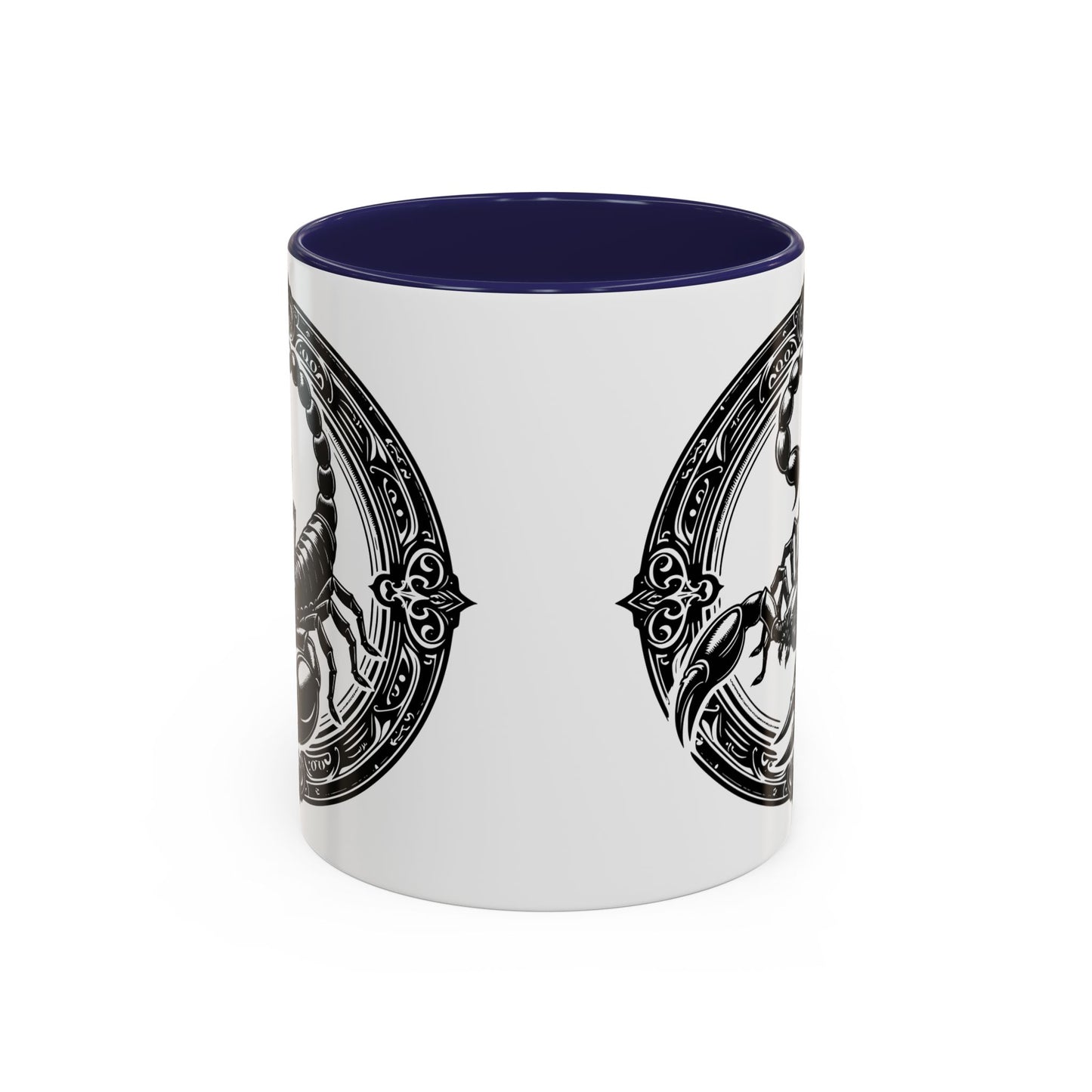 Scorpio Accent Coffee Mug - Personalized Gift, Zodiac Decor, Astrology Lover's Mug, Black and White Design, Birthday Gift