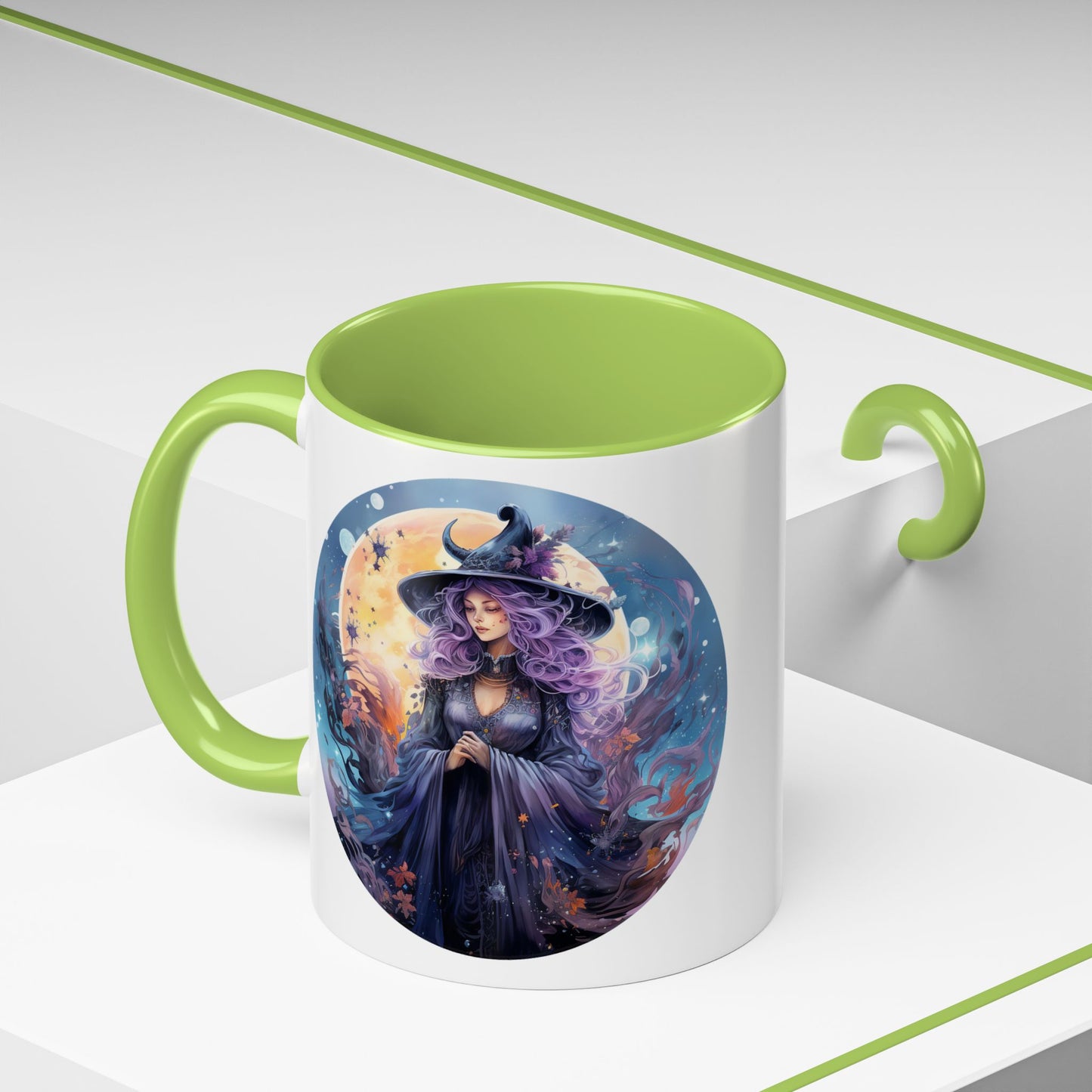 Mystical Witch Coffee Mug, Enchanted Mug, Cute Witch Gift, Magic Drinkware, Celestial Kitchen Decor, Unique Witchy Present