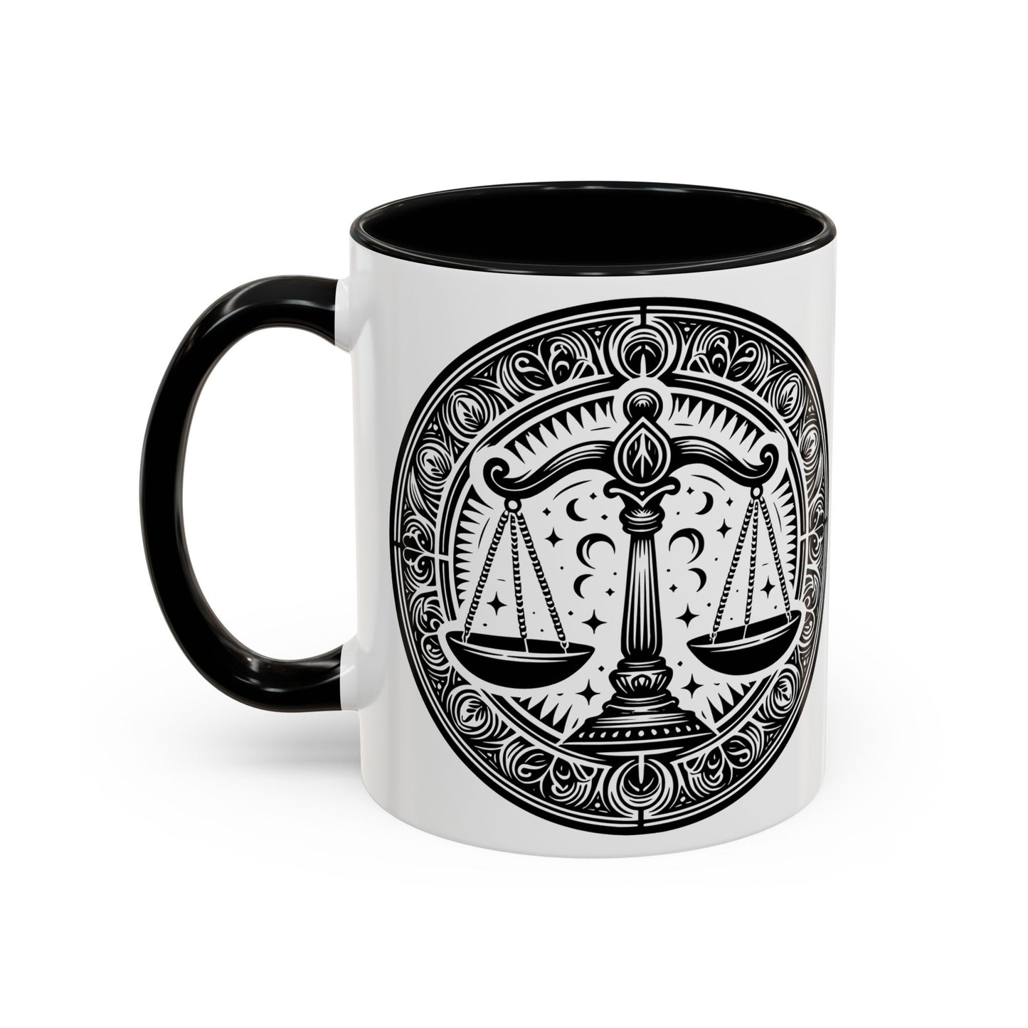 Justice Scale Accent Coffee Mug - Perfect Gift for Lawyers, Graduations, Law School, Legal Professionals, Motivational Decor