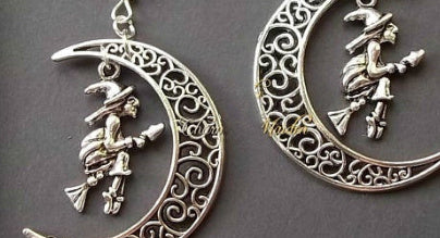 Women's Alloy Silver Personality Witch Earrings