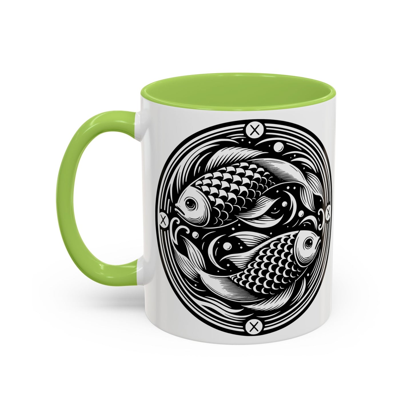 Elegant Koi Fish Accent Coffee Mug - Unique Artwork, Perfect for Tea Lovers, Gift for Him/Her, Home Decor, Birthday Present