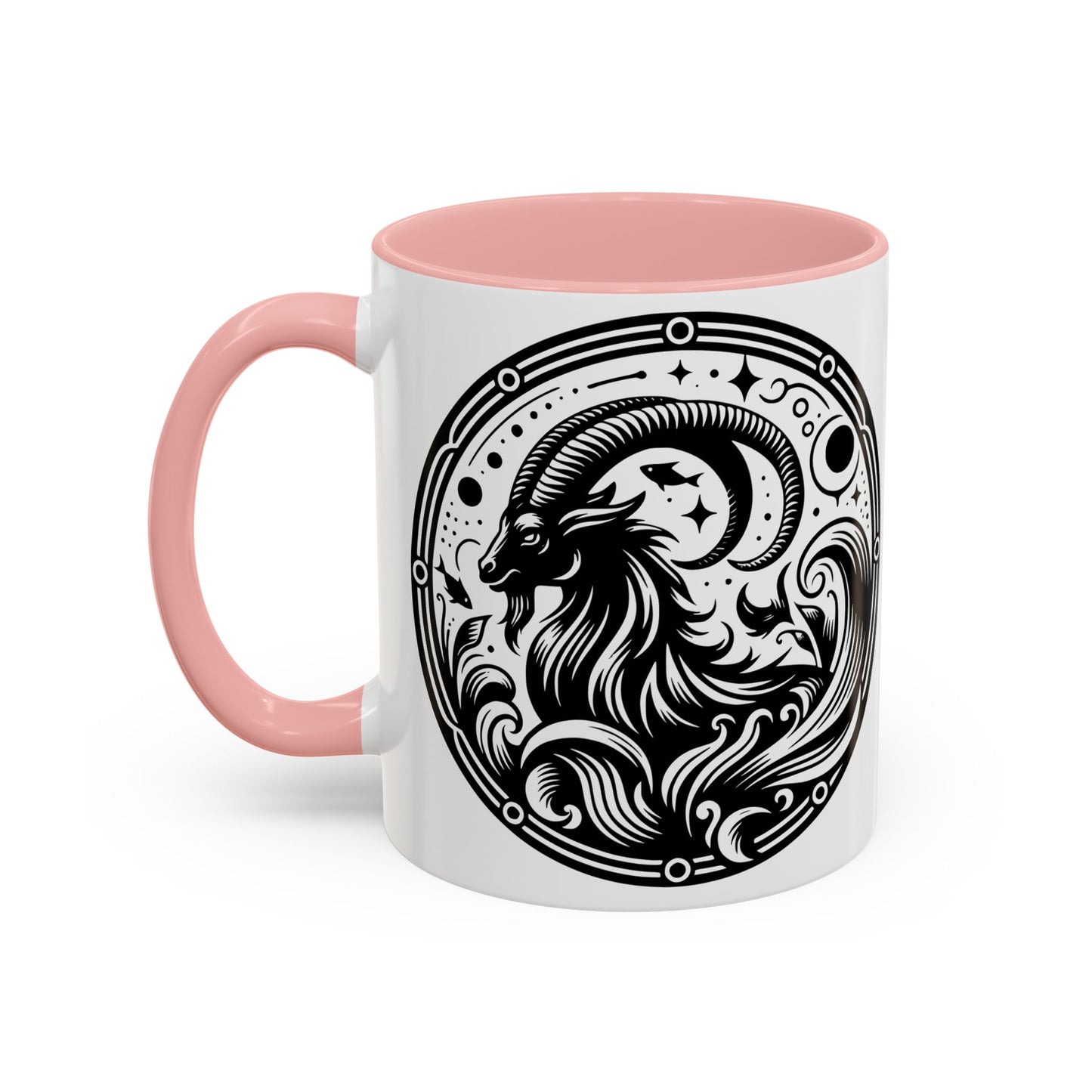 Astrological Black and White Accent Coffee Mug - Zodiac Sign, Horoscope Gift, Astrology Lovers, Unique Kitchen Decor, Cosmic Drinkware