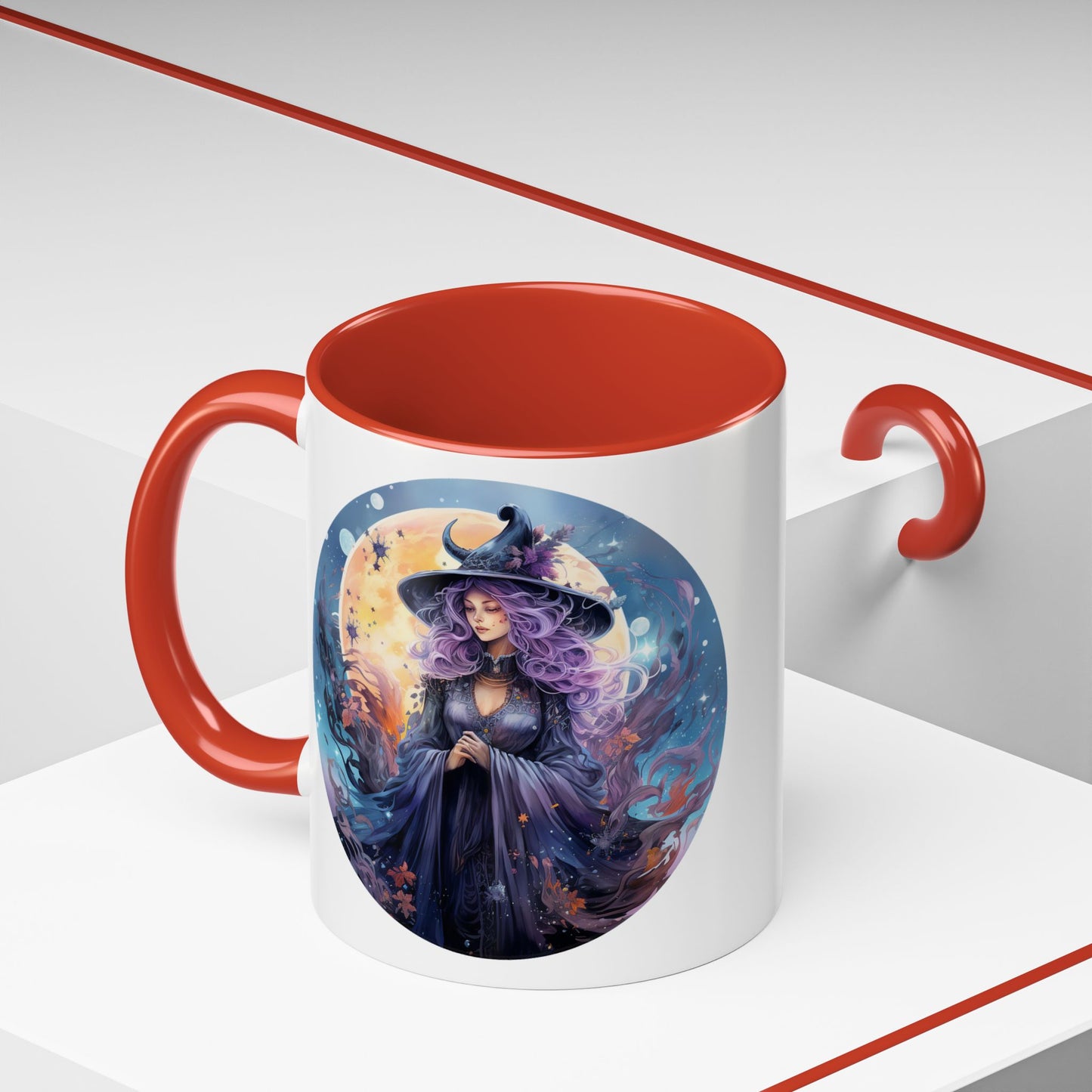 Mystical Witch Coffee Mug, Enchanted Mug, Cute Witch Gift, Magic Drinkware, Celestial Kitchen Decor, Unique Witchy Present