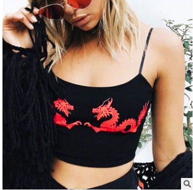 Red Dragon Cropped Cami