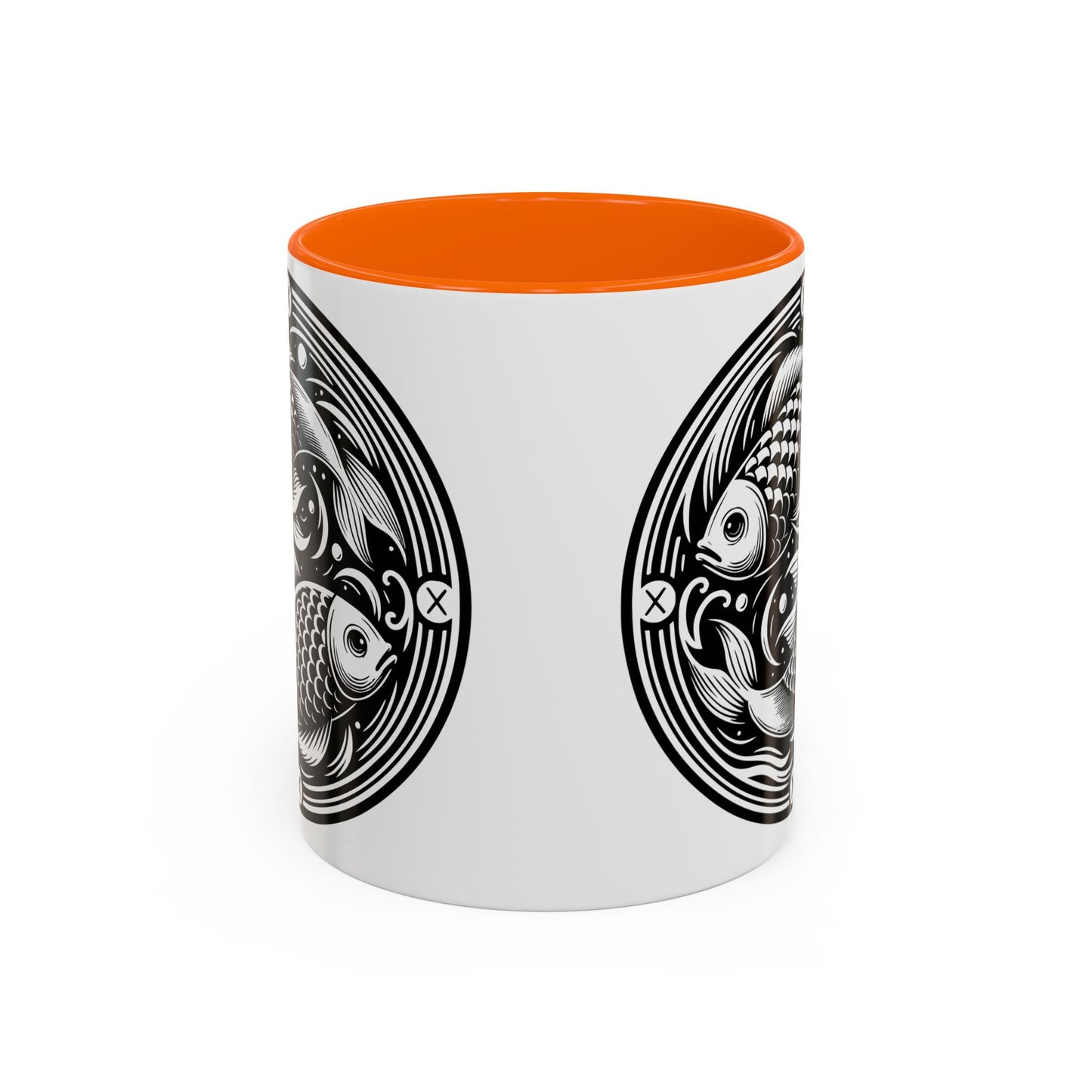 Elegant Koi Fish Accent Coffee Mug - Unique Artwork, Perfect for Tea Lovers, Gift for Him/Her, Home Decor, Birthday Present