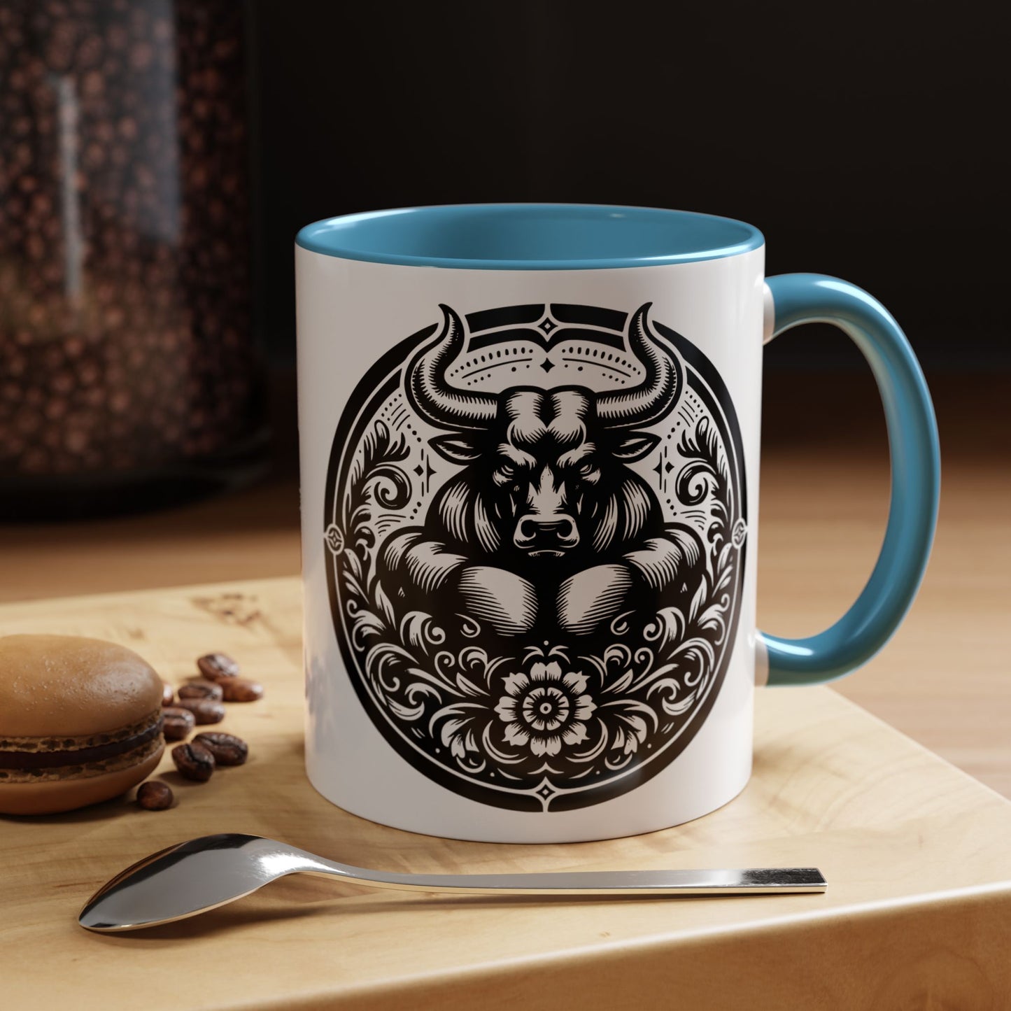 Bull-Themed Accent Coffee Mug for Animal Lovers, Unique Gift for Birthdays, Farmhouse Decor, Coffee Lover's Mug, 11oz and 15oz Options