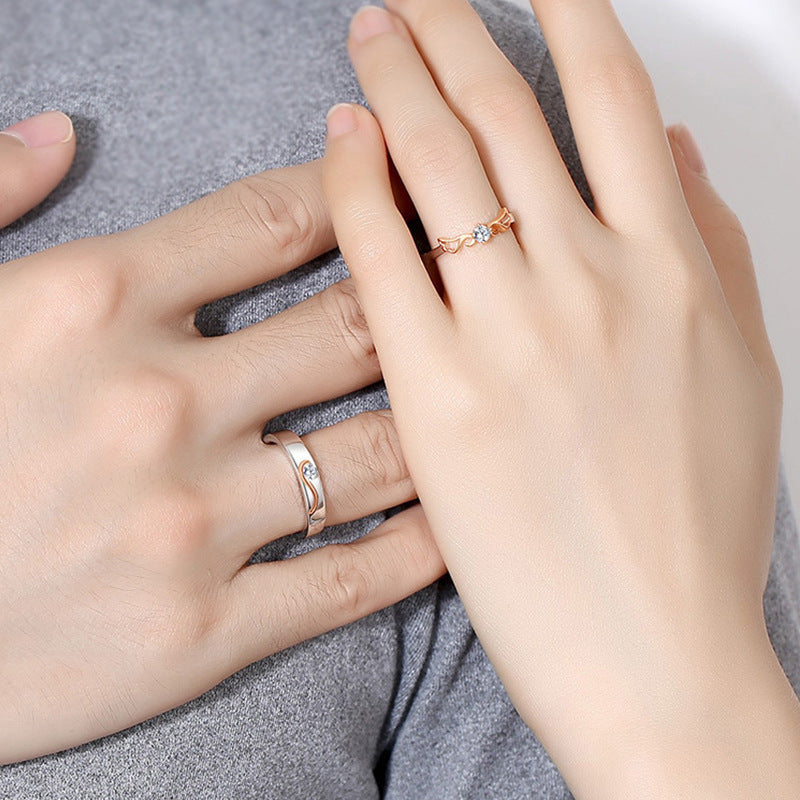 Aile d'ange Couple Anneau