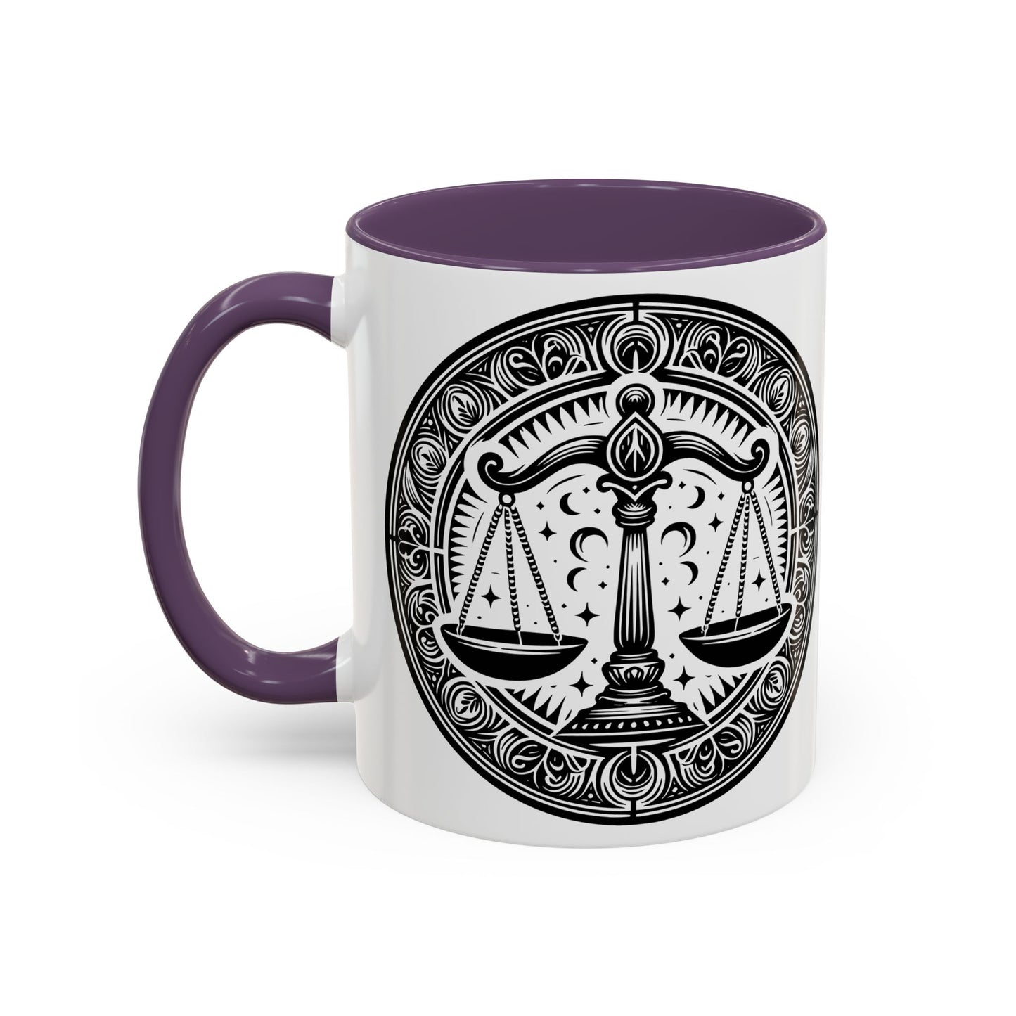 Justice Scale Accent Coffee Mug - Perfect Gift for Lawyers, Graduations, Law School, Legal Professionals, Motivational Decor