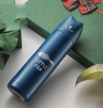 Cartoon cute stainless steel mug with 500ml couple drinking cup
