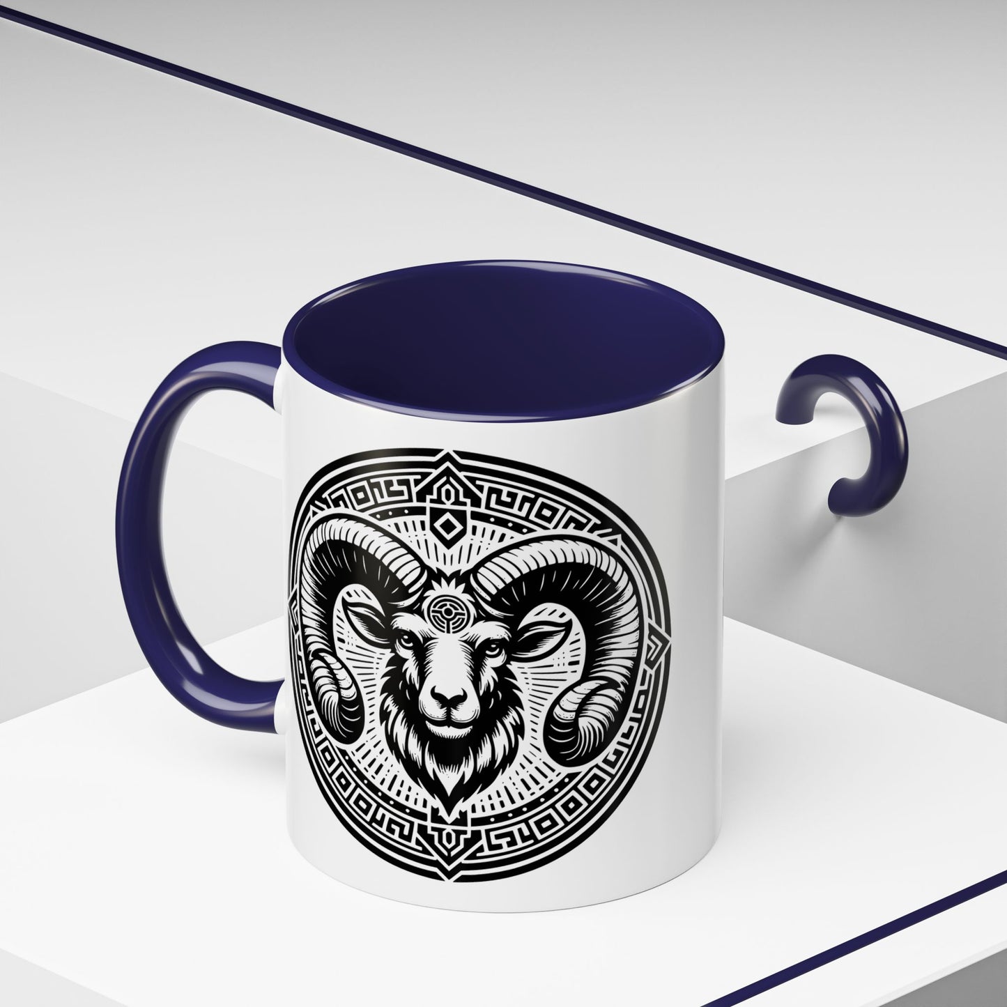 Bold Ram Accent Coffee Mug, Unique Gift for Animal Lovers, Perfect for Home, Office, Birthdays, or Holidays, 11/15oz