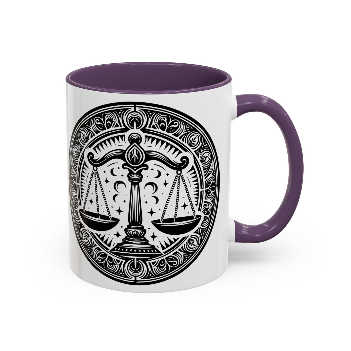 Justice Scale Accent Coffee Mug - Perfect Gift for Lawyers, Graduations, Law School, Legal Professionals, Motivational Decor