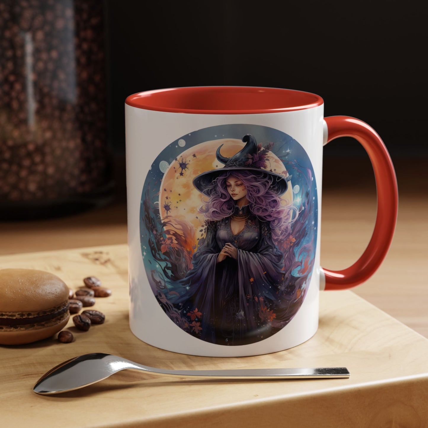 Mystical Witch Coffee Mug, Enchanted Mug, Cute Witch Gift, Magic Drinkware, Celestial Kitchen Decor, Unique Witchy Present
