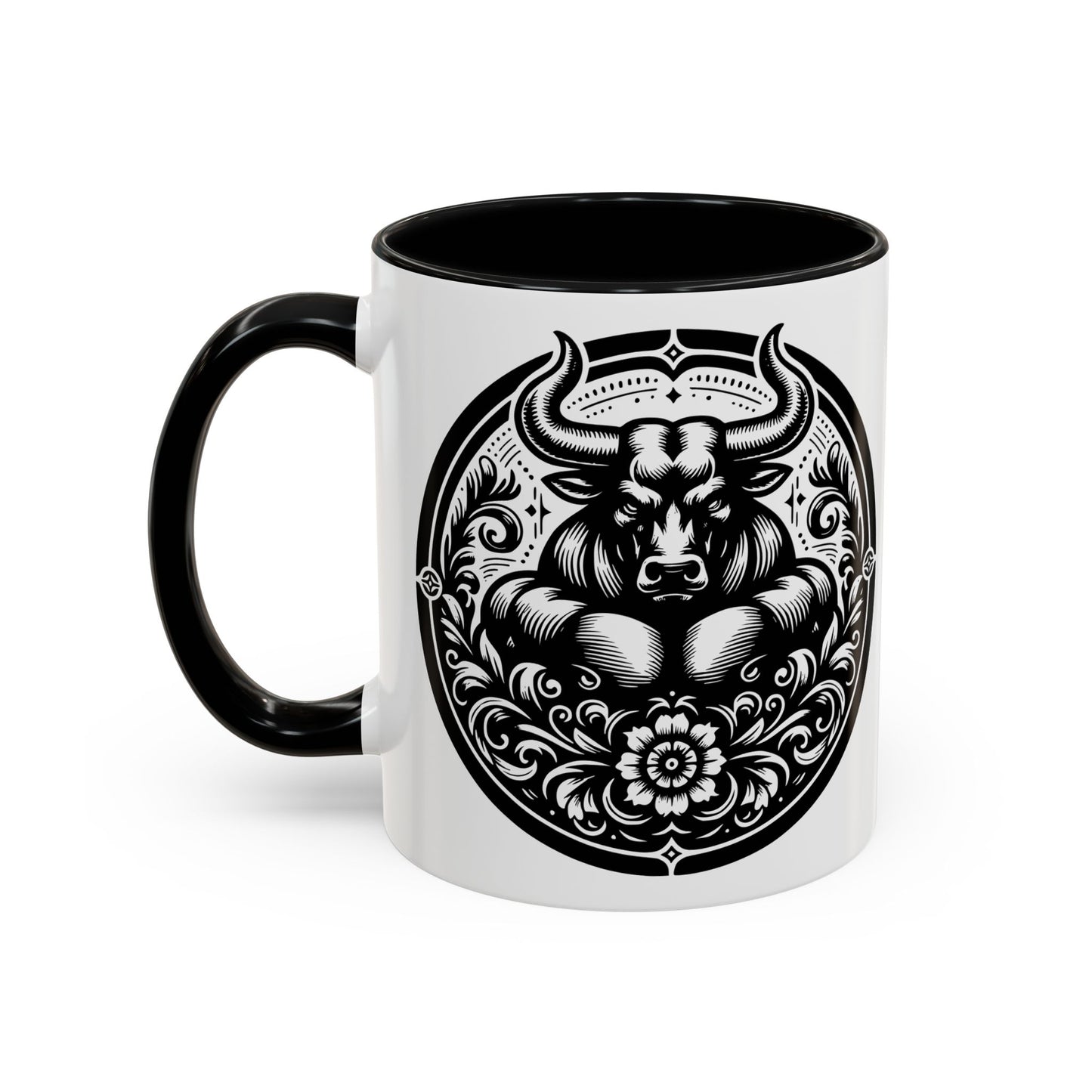 Bull-Themed Accent Coffee Mug for Animal Lovers, Unique Gift for Birthdays, Farmhouse Decor, Coffee Lover's Mug, 11oz and 15oz Options