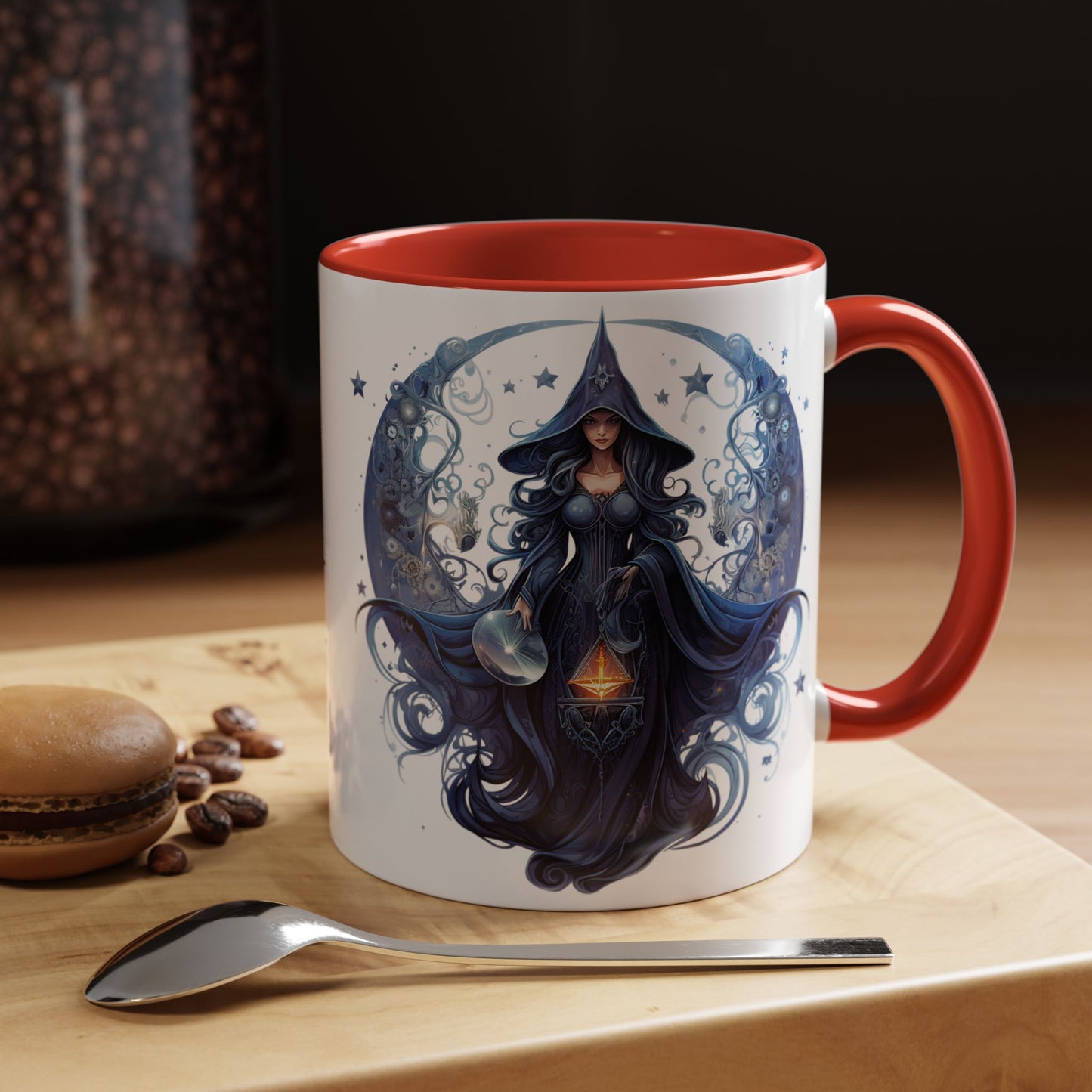 Enchanting Witch Coffee Mug - Mystic Art, Magical Decor, Astrology Gift, Unique Kitchenware, Celestial Drinkware