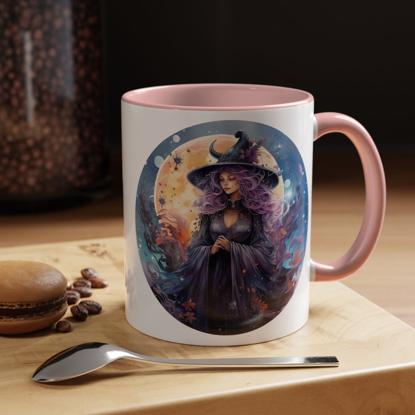 Mystical Witch Coffee Mug, Enchanted Mug, Cute Witch Gift, Magic Drinkware, Celestial Kitchen Decor, Unique Witchy Present