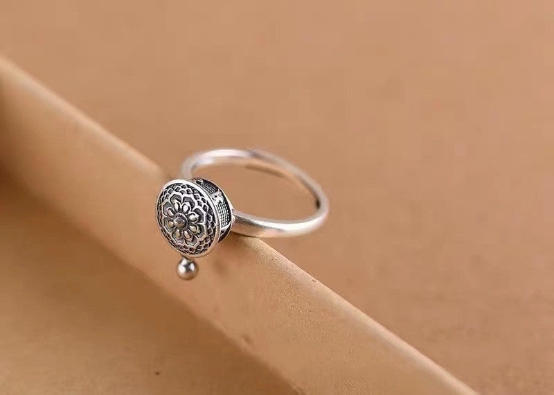 Blessing transfer ring sterling silver zodiac year amulet