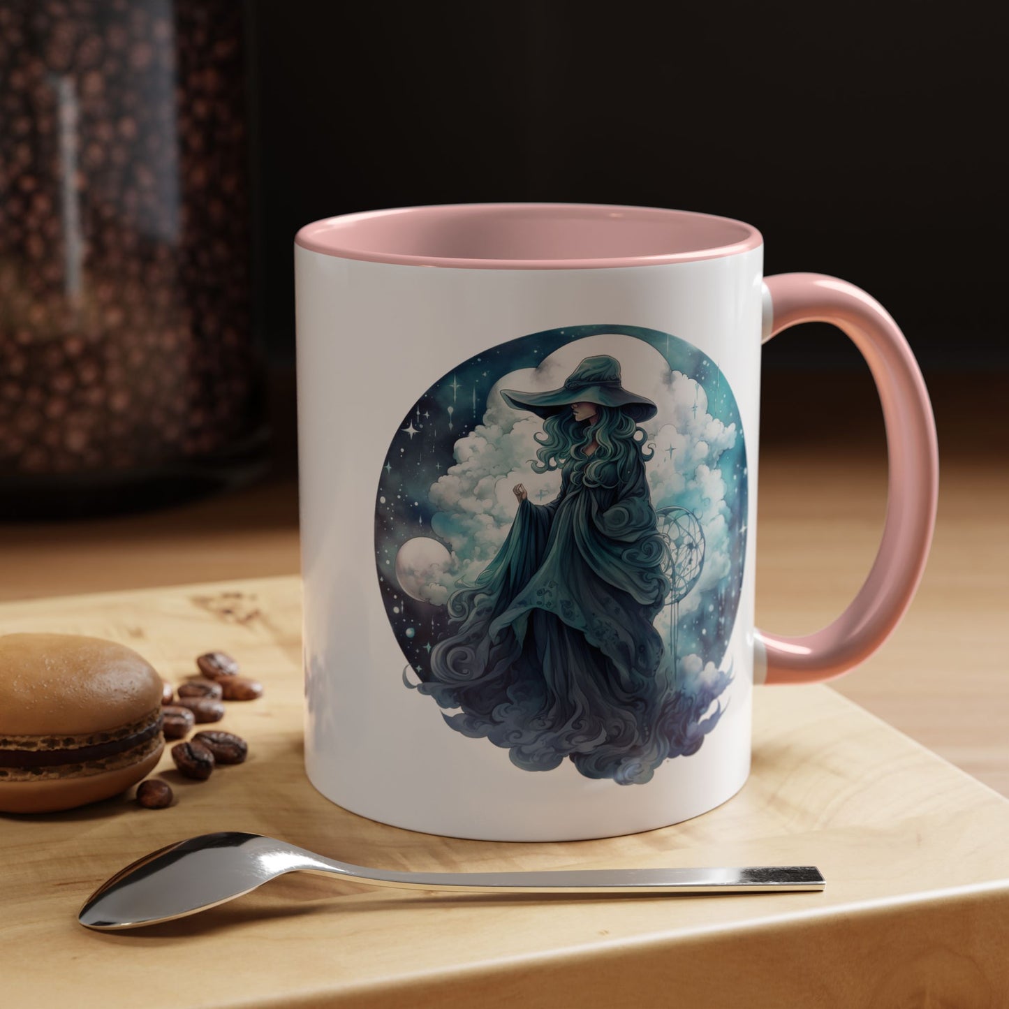 Celestial Dreamer Coffee Mug, Mystical Art Mug, Witchy Coffee Cup, Unique Gift for Her, Fantasy Mug, Astrology Theme