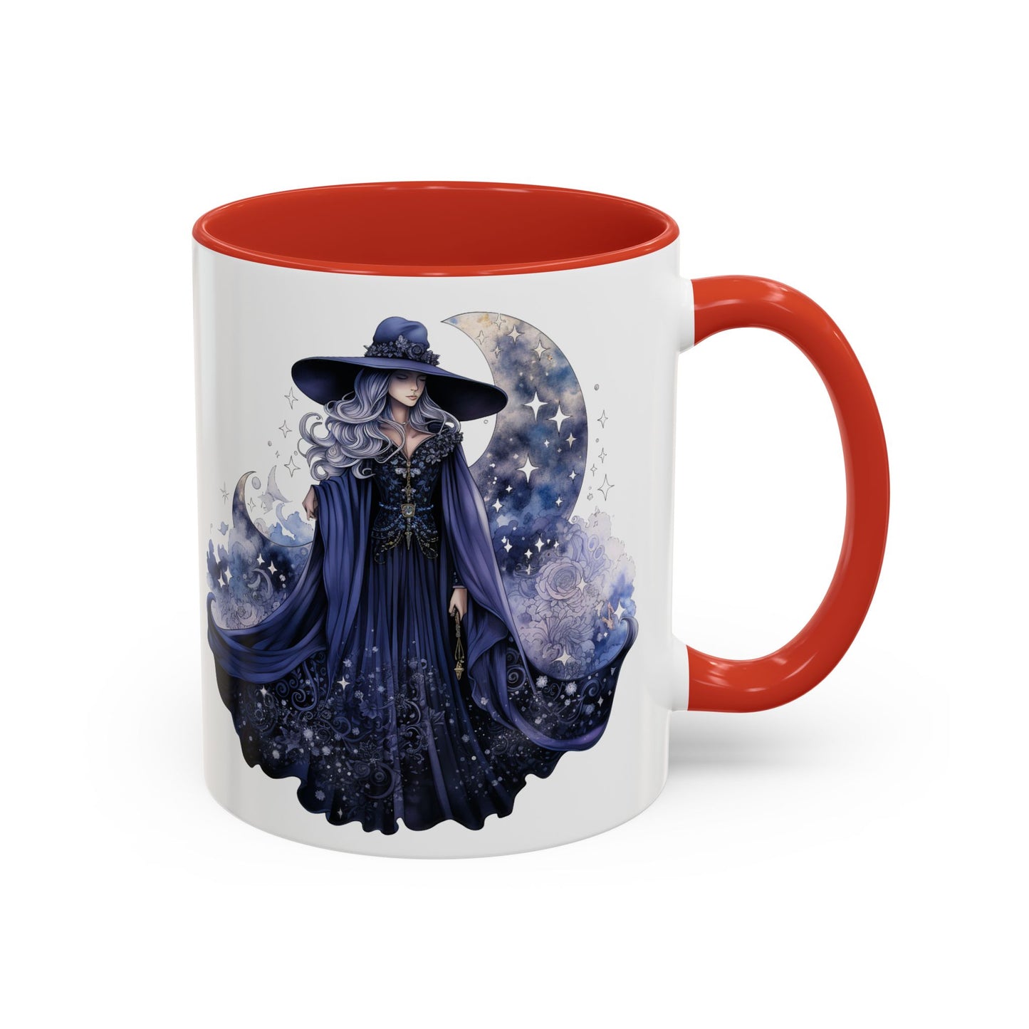 Mystical Sorceress Coffee Mug, Celestial Mug, Witch Coffee Cup, Astrology Drinkware, Enchanted Gift, Moon Phase Mug
