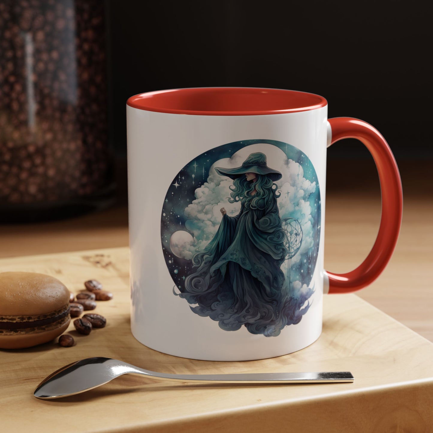 Celestial Dreamer Coffee Mug, Mystical Art Mug, Witchy Coffee Cup, Unique Gift for Her, Fantasy Mug, Astrology Theme