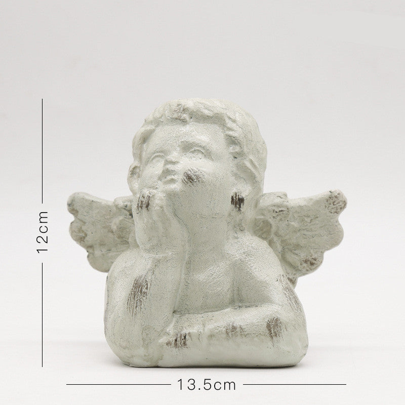 Nordic Retro Cupid Angel Candle Holder Decoration Ornaments Grocery Garden Courtyard