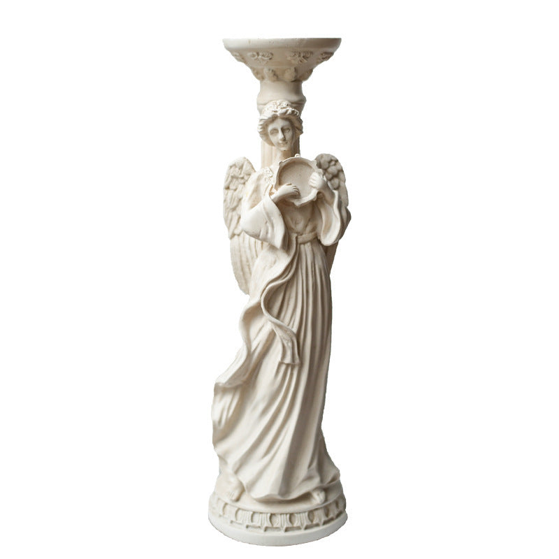 Vintage Athenian Goddess Sculpture Candle Holder