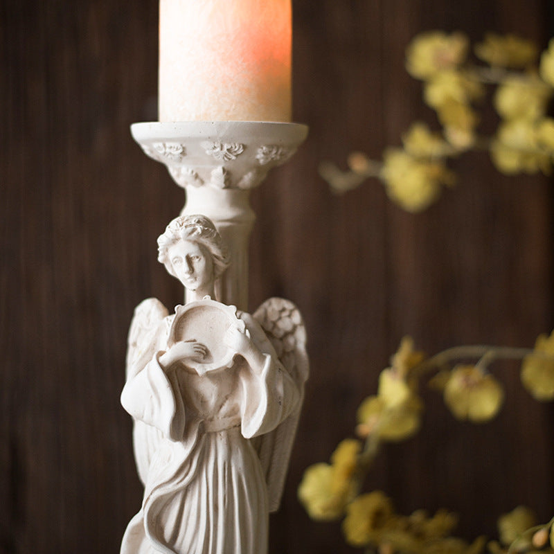 Vintage Athenian Goddess Sculpture Candle Holder